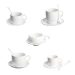 Porcelain Tea Cup Manufacturer - OEM/ODM Custom Custom Logo 300ml Fine Bone China Porcelain Tea Cup and Saucer Set