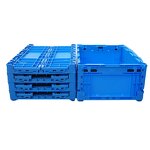 Foldable Plastic Storage Container Manufacturer - OEM/ODM Custom 43 Liter Foldable PP Plastic Mesh Storage Container with Lid