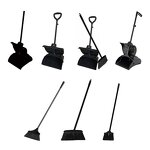 Broom Dustpan Set Factory - OEM/ODM Custom Black Plastic Broom Windproof Dustpan Set Household Cleaning Supplies