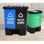 Double Recycle Trash Can Factory - OEM/ODM Custom High Quality 13 Gallon Double Recycle Trash Can Street Garden Dustbin