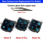Mobile Phone Rear Camera Glass Factory - for Xiaomi Redmi Note 9S 9 Pro Back Camera Glass Lens With Frame