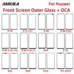 OCA Front Glass Lens Manufacturer - for Huawei P30 P40 Lite E Y6P Y7A Y7P Y8P Y8S Y9 2019 Y9A Y9S Honor 9X LCD Screen