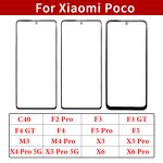 OCA Front Screen Glass Factory - for Xiaomi Poco C40 X6 X5 X4 X3 F5 F4 F3 F2 M5 M4 M3 Pro 5G Touch Outer Panel Lens