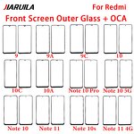 OCA Front Glass Factory - for Xiaomi Redmi 9 9A 9C 9T 10 10A 10C Note 13 11 10 9 8 Pro Plus 5G LCD Front Outer Lens