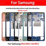 Middle Frame Bezel Factory - for Samsung A23 A42 M23 M52 M53 5G M236B M53 Mobile Phone Middle Plate Cover With Side Key