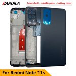 Back Cover Manufacturer - New for Redmi Note 11S Battery Cover+Middle Frame Rear Door Housing Case With Camera Lens+Side Keys