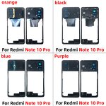 Middle Frame Bezel Factory - For Redmi Note 10S 10 4G 5G Pro Middle Plate Housing With Camera Lens