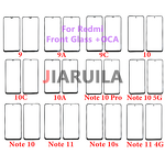 OCA Front Glass Factory - for Xiaomi Redmi 9 9A 9C 9T 10 10A 10C Note 13 11 10 9 8 Pro Plus 5G LCD Front Outer Lens