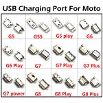 USB Charger Socket Factory - Conector for Moto G5 G7 Plus G9 Power Play Mobile Phone Flex Cables