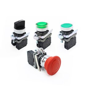 XB4 Push Button Switches Manufacturer - OEM/ODM Custom 22mm Waterproof LED Light XB4 Push Button Switches IP65 10A Max