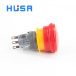 Mushroom Head Emergency Stop Switch Manufacturer - OEM/ODM Custom 16mm Red Mushroom Head Emergency Stop Push Button Switch Rotary