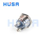 Brass Push Button Manufacturer - OEM/ODM Custom 19mm Brass Pulsador Motorcycle Button 24V 1NO Momentary Waterproof