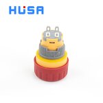 Plastic Emergency Stop Button Switches Factory - OEM/ODM Custom 16MM Self-locking Plastic Emergency Stop Push Button Switches
