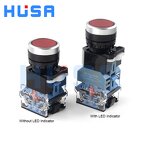 Push Button Switch Factory - OEM/ODM Custom Factory 22MM Button Switch Self-locking Self-reset 1NO 1NC Flat Head LA38 with Light