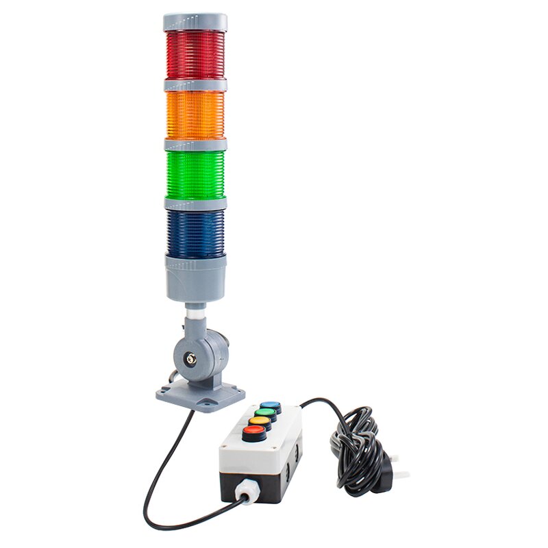 Signal Tower Lamp Factory - OEM/ODM Custom High Quality 24V Multi-color Signal Tower Lamp LED Flashing Alarm with Buzzer