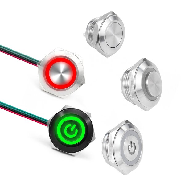 Waterproof Push Button Switch Manufacturer - OEM/ODM Custom 12-30mm Short Stroke Mini Waterproof Metal Push Button Switch