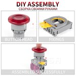 LAY6 LED Button Switch Factory - OEM/ODM Custom LAY6 22mm LED Button Switch Self Reset Lock Instantaneous 1NO1NC Plastic Head