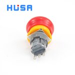 Mushroom Head Emergency Stop Switch Manufacturer - OEM/ODM Custom 16mm Red Mushroom Head Emergency Stop Push Button Switch Rotary