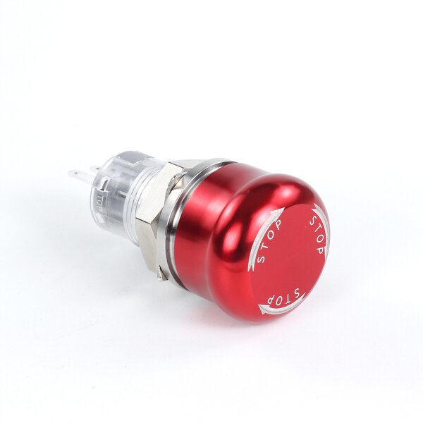 Metal Emergency Stop Push Button Switch Manufacturer - OEM/ODM Custom 16mm Metal Emergency Stop Push Button Switch Mushroom Head