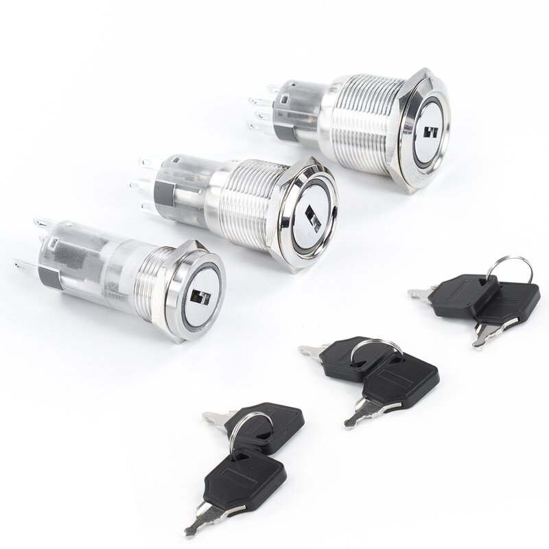 Metal Rotary Push Button Switch Manufacturer - OEM/ODM Custom 16-22mm Metal Rotary Push Button Switch 2/3 Position Self-locking