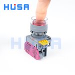 LAY6 LED Button Switch Manufacturer - OEM/ODM Custom LAY6 LED Button Switch Self Reset Lock Flat Head 22mm 1NO1NC Instantaneous