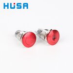 Red LED Metal Mushroom Head Switch Manufacturer - OEM/ODM Custom 19mm Red LED Metal 12v 24v Mushroom Head Anti Vandal Switch