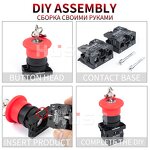 XB2 Button Switch Factory - OEM/ODM Custom XB2 Button Switch Self-reset Self-lock Mushroom Head 22mm Momentary Latching 1NO