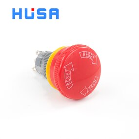 Mushroom Head Emergency Stop Switch Manufacturer - OEM/ODM Custom 16mm Red Mushroom Head Emergency Stop Push Button Switch Rotary