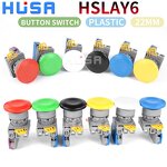 Push Button Switch Manufacturer - OEM/ODM Custom Push Button Switch Self-Reset Self-lock Mushroom Head 22mm Plastic LAY6