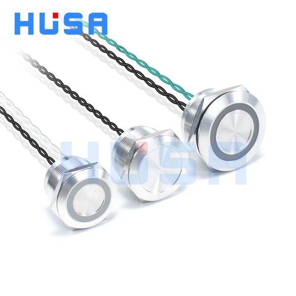Stainless Steel Piezo Switch Manufacturer - OEM/ODM Custom Piezo Switch P68 Stainless Steel LED Ring Push Button Switch 6-30V