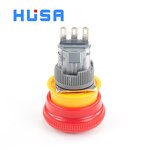 Mushroom Head Emergency Stop Switch Manufacturer - OEM/ODM Custom 16mm Red Mushroom Head Emergency Stop Push Button Switch Rotary