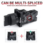 XB2 Knob Button Switch Manufacturer - OEM/ODM Custom XB2 Knob Button Switch Self Reset 22mm Start 1NO NC Momentary Metal Plastic