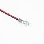 LED Metal Signal Lamp Factory - OEM/ODM Custom Waterproof 6mm LED Metal Signal Lamp with Wire 6-220V Red Yellow Blue Green White