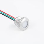 Panel Mounted LED Indicator Factory - OEM/ODM Custom Best Seller 2025 19mm Panel Mounted RGB Metal Indicator Light 220V 6-24V
