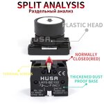 XB2 Button Switch Factory - OEM/ODM Custom XB2 Button Switch Self Reset Flat Head 22mm Start 1NO NC Momentary Plastic Head