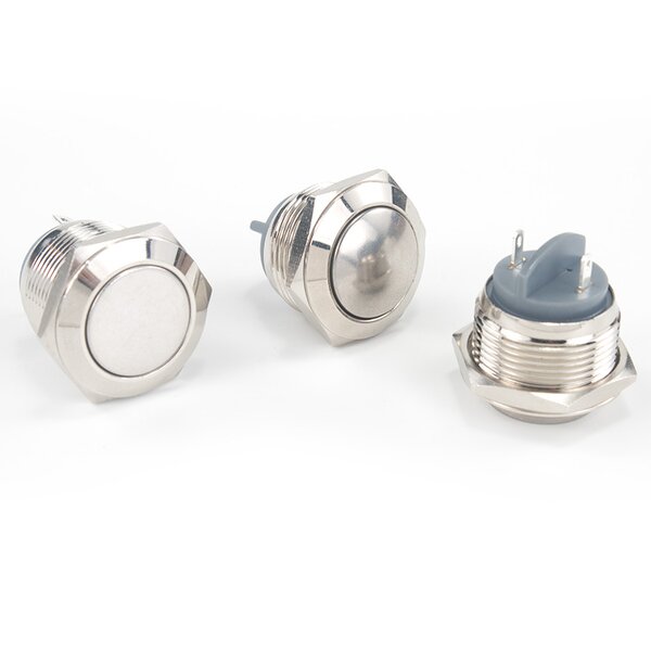Push Button Switches Factory - OEM/ODM Custom 19mm 1NO Momentary IP65 Waterproof Metal Industry Control Switch
