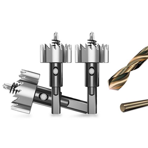 Hole Saw Drill Bit Factory - OEM/ODM Custom 6mm-40mm HSS Hole Saw Drill Bit for Metal Alloy Iron Cutting Button Hole Punch