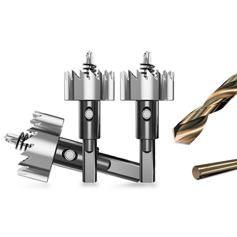 Hole Saw Drill Bit Factory - OEM/ODM Custom 6mm-40mm HSS Hole Saw Drill Bit for Metal Alloy Iron Cutting Button Hole Punch