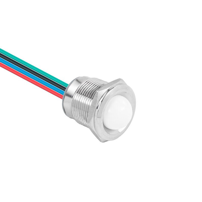 Panel Mounted LED Indicator Factory - OEM/ODM Custom Best Seller 2025 19mm Panel Mounted RGB Metal Indicator Light 220V 6-24V