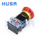 Emergency Stop Push Button Switch Factory - OEM/ODM Custom LA38 IP65 Waterproof Metal Emergency Stop Push Button Switch 1NO1NC