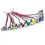 Metal Mini LED Indicator Lamp Factory - OEM/ODM Custom Quality Metal Mini LED Indicator Lamp 220V 380V Waterproof 12MM Mounting