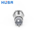 LED Metal Rotary Push Button Switch Factory - OEM/ODM Custom 19mm 12V 24V LED Metal Rotary Push Button Switch 2/3 Position