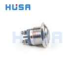 Brass Push Button Manufacturer - OEM/ODM Custom 19mm Brass Pulsador Motorcycle Button 24V 1NO Momentary Waterproof