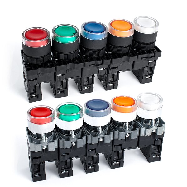 Industry XB2 LED Light Button Switch Manufacturer - OEM/ODM Custom Industry XB2 LED Light Button Switch Self Reset Flat Head