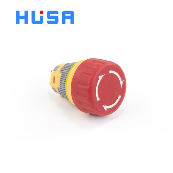 Plastic Emergency Stop Button Switch Manufacturer - OEM/ODM Custom Switch Factory 16MM 1NO1NC 250V Self-locking Plastic E-stop