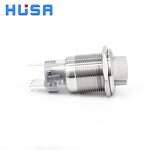 LED Metal Rotary Push Button Switch Factory - OEM/ODM Custom 19mm 12V 24V LED Metal Rotary Push Button Switch 2/3 Position