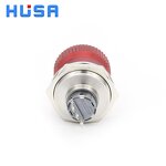 Stainless Steel Rotary Switch Manufacturer - OEM/ODM Custom 30mm Stainless Steel Rotary Switch 1NO1NC Emergency Latching Button