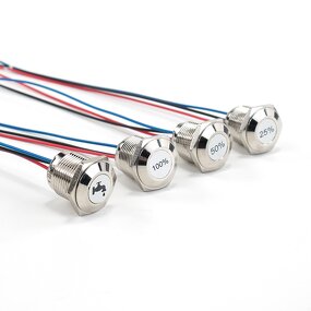 Bi-Color LED Indicator Signal Lamp Manufacturer - OEM/ODM Custom 16MM Bi-Color Tri-Color LED Indicator Signal Lamp Wire Waterproof