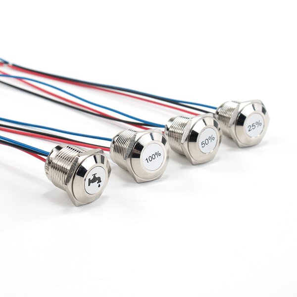 Bi-Color LED Indicator Signal Lamp Manufacturer - OEM/ODM Custom 16MM Bi-Color Tri-Color LED Indicator Signal Lamp Wire Waterproof