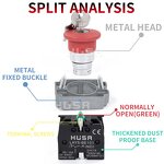 XB2 Button Switch Factory - OEM/ODM Custom XB2 Button Switch Self-reset Self-lock Mushroom Head 22mm Momentary Latching 1NO